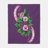 Couverture Polaire Bouquet floral pourpre de Frida Kahlo | (Devant)