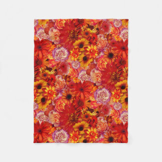 Couverture Polaire Bouquet Rojo brillant Floral Rich Rouge Hot Daisée