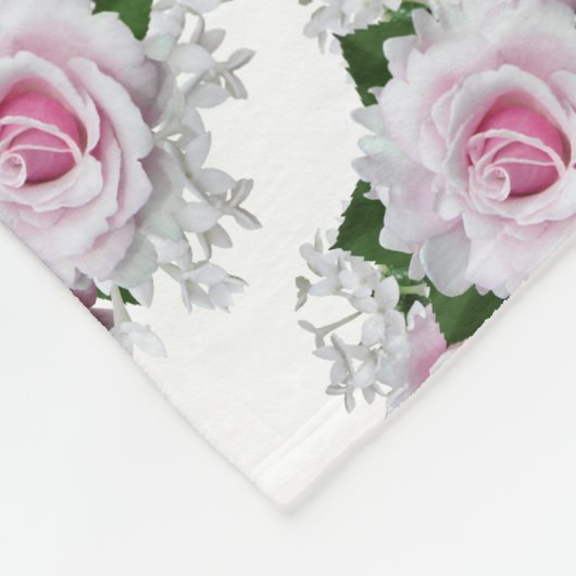 Couverture Polaire Bouquet rose (Coin)