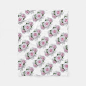 Couverture Polaire Bouquet rose (Devant)