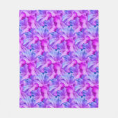 Couverture Polaire Bouquet teinté de fleurs blanches d'Hibiscus (Devant)