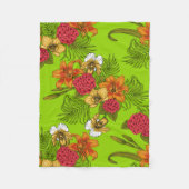 Couverture Polaire Bouquet tropical (Devant)