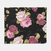 Couverture Polaire Bouquets de Roses 3 (Devant (Horizontal))