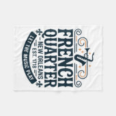 Couverture Polaire Bourbon Street French Quarter New Orleans Mardi Gr (Devant (Horizontal))