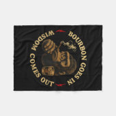 Couverture Polaire Bourbon Va Dans La Sagesse Sortit Le Whiskey Singe (Devant (Horizontal))