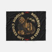 Couverture Polaire Bourbon Va Dans La Sagesse Sortit Le Whiskey Singe (Devant (Horizontal))