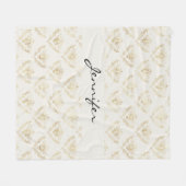 Couverture Polaire Bourdon doré avec motif de couronne (Devant (Horizontal))