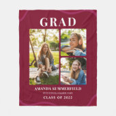 Couverture Polaire Bourgogne 3e année Photo Collage Graduation (Devant)