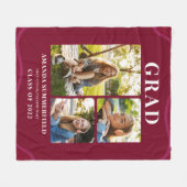 Couverture Polaire Bourgogne 3e année Photo Collage Graduation (Devant (Horizontal))