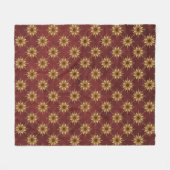 Couverture Polaire Bourgogne avec Motif Gold Stars (Devant (Horizontal))