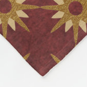 Couverture Polaire Bourgogne avec Motif Gold Stars (Coin)