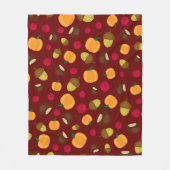 Couverture Polaire Bourgogne Citrouille d'automne Berries Motif de ch (Devant)