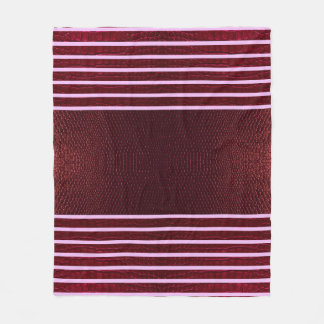 Couverture Polaire Bourgogne Cuir de serpent exotique Faux Rayure Lin