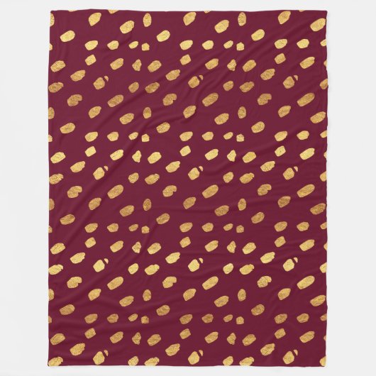 Couverture Polaire Bourgogne et Thon d'or (Devant)