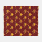 Couverture Polaire Bourgogne moderne | Citrouille de Thanksgiving (Devant (Horizontal))