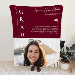 Couverture Polaire Bourgogne   Simple Graduation Photo & Citation