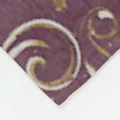 Couverture Polaire Bourgogne vintage et Damas d'or (Coin)