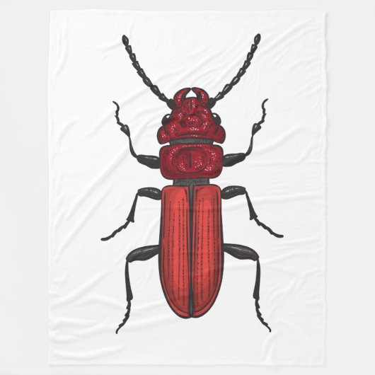 Couverture Polaire Bousier rouge (Devant)