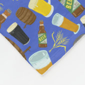 Couverture Polaire Bouteille de bière Hops Barley Motif Blue Brewery (Coin)