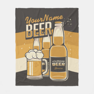 Couverture Polaire Bouteille de bière personnalisée Barre de brassage