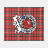 Couverture Polaire Bouteille de clan de Bute Badge Tartan Plaid (Devant (Horizontal))