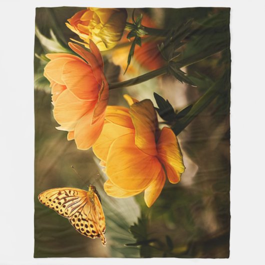 Couverture Polaire BOUTEILLE et FLEUR (Devant)