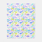 Couverture Polaire Bouteilles en Aquarelle Whimsical (Devant)