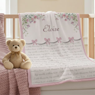 Couverture Polaire Boutique Chic et Rose Rêve de Nursery pour Bébé Fi