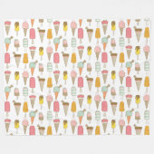 Couverture Polaire Boutique de crème glacée (Devant (Horizontal))