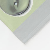 Couverture Polaire Bouton vert sur motif vert (Coin)