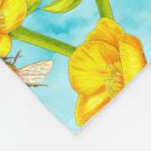 Couverture Polaire Boutons, abeilles et papillons sur les nuages (Coin)