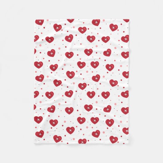 Couverture Polaire Boutons d'amour (Devant)