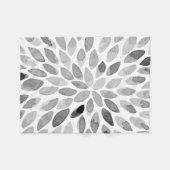 Couverture Polaire Boutons de brosse d'aquarelle - noir et blanc (Devant (Horizontal))