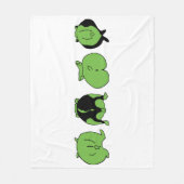 Couverture Polaire Boutons de hamster vert (Devant)