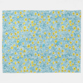 Couverture Polaire Boutons jaunes, bleus et blancs (Devant (Horizontal))