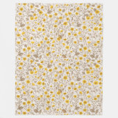 Couverture Polaire Boutons jaunes et bruns (Devant)
