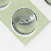 Couverture Polaire Boutons verts sur rayures (Coin)