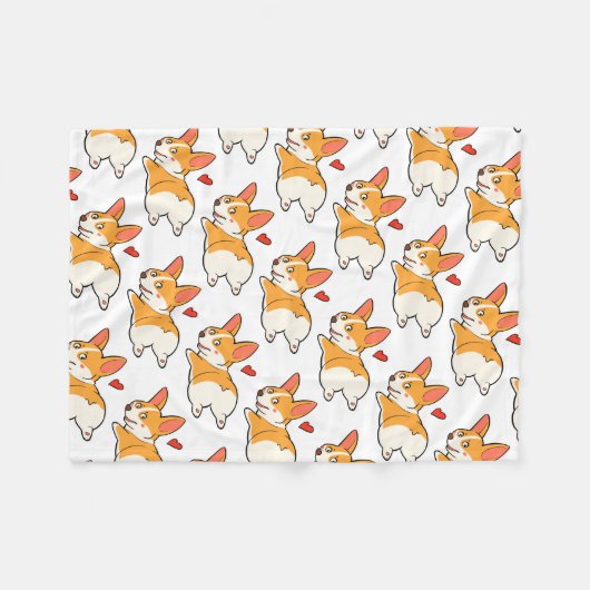 Couverture Polaire Bouts de corgi (Devant (Horizontal))