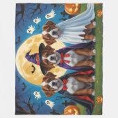 Couverture Polaire Bouviers Des Flandres Chiens Citrouille Halloween  (Devant)