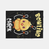 Couverture Polaire Bowling Chick Funny Chicken Athlete Bowler Men Wom (Devant (Horizontal))