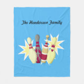 Couverture Polaire Bowling de style vintage (Devant)