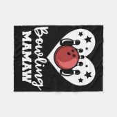 Couverture Polaire Bowling Mamaw Heart Funny Bowler Mamaw (Devant (Horizontal))