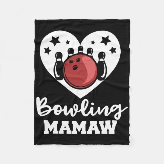 Couverture Polaire Bowling Mamaw Heart Funny Bowler Mamaw (Devant)