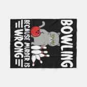 Couverture Polaire Bowling Parce que Meurtre est Mal Drôle Chat 1 (Devant (Horizontal))