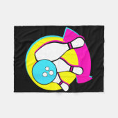 Couverture Polaire Bowling Party Funny Retro Bowling Joueurs Bowler (Devant (Horizontal))