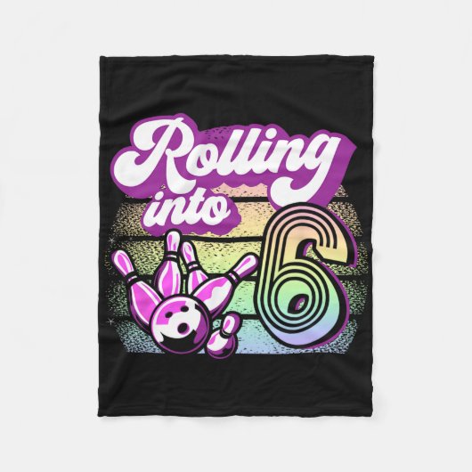 Couverture Polaire Bowling Party Rolling En 6 Bowling Anniversaire (Devant)