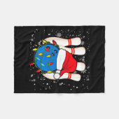 Couverture Polaire Bowling Reindeer Christmas Shirt Pajama Srt X-mas  (Devant (Horizontal))