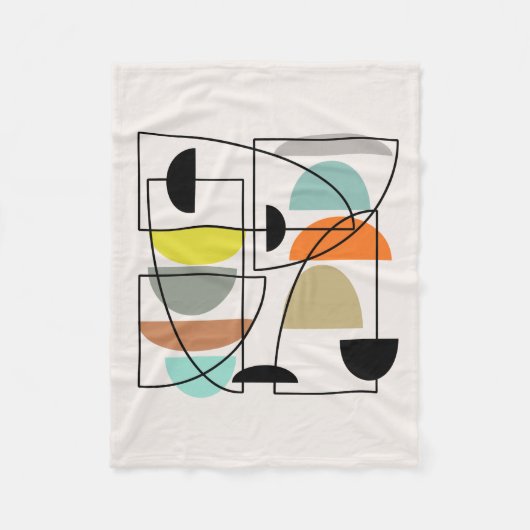 Couverture Polaire "Bowls" modernes du milieu du siècle (Devant)