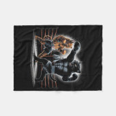 Couverture Polaire Boxe Chats Kitty Boxing Amateurs Design graphique (Devant (Horizontal))