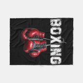 Couverture Polaire Boxe drôle - J'adore la boxe (Devant (Horizontal))